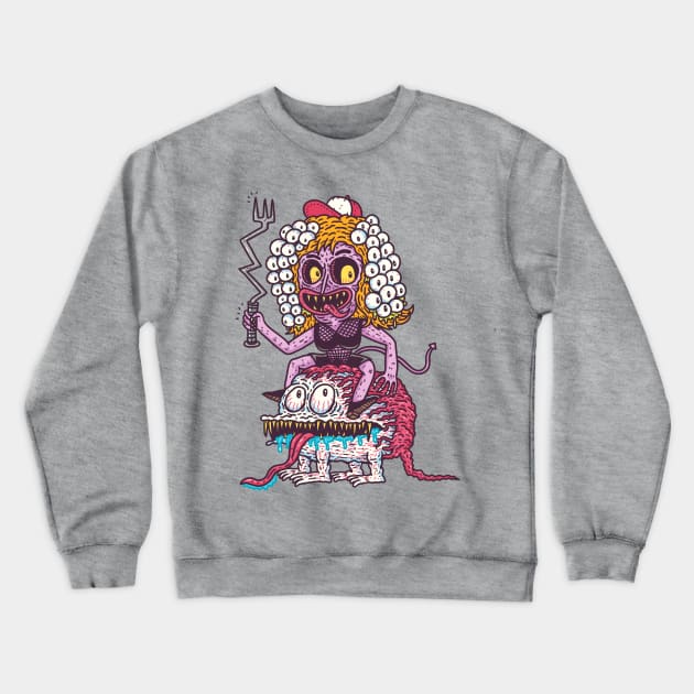 Lady Eyeyeye Crewneck Sweatshirt by hex